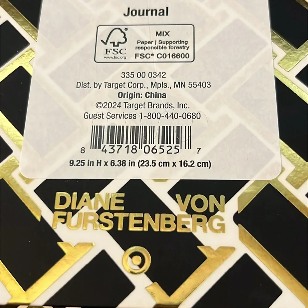 NWT Vintage Weave Neutral Unlined Journal - DVF for Target